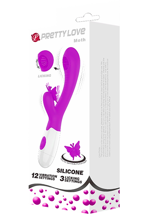 Rabbit δονητής από σιλικόνη σε μοβ χρώμα, μήκους 20,7 εκ. και μέγιστης διαμέτρου 3,2 εκ.