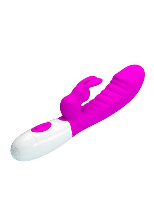 Rabbit δονητής από σιλικόνη σε μοβ χρώμα, μήκους 19,8 εκ. και μέγιστης διαμέτρου 3,6 εκ.