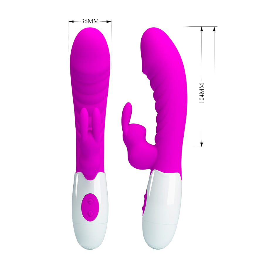 Rabbit δονητής από σιλικόνη σε μοβ χρώμα, μήκους 19,8 εκ. και μέγιστης διαμέτρου 3,6 εκ.