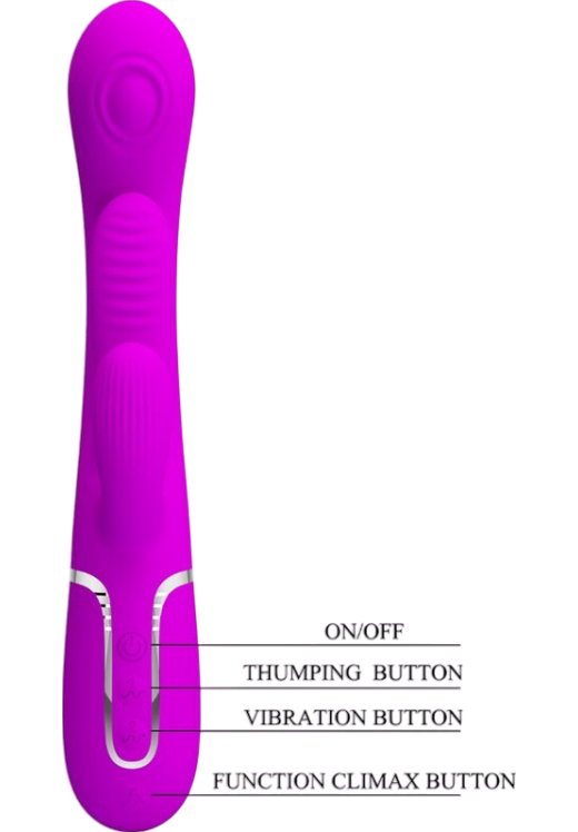 Rabbit δονητής από σιλικόνη σε ροζ χρώμα, μήκους 22,2 εκ. και μέγιστης διαμέτρου 3,3 εκ.