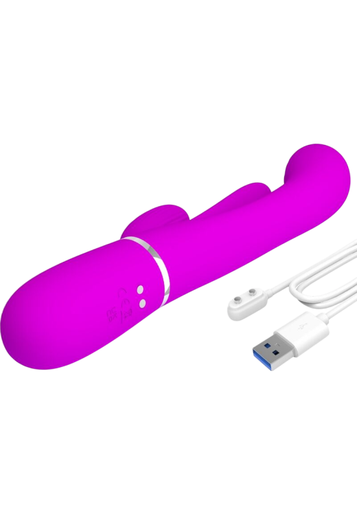 Rabbit δονητής από σιλικόνη σε ροζ χρώμα, μήκους 22,2 εκ. και μέγιστης διαμέτρου 3,3 εκ.