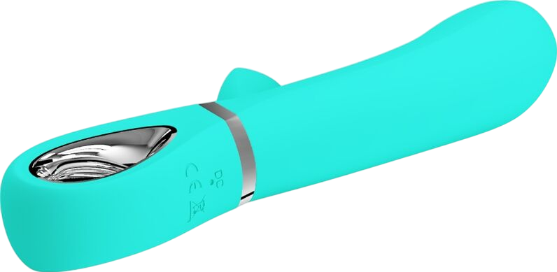 Rabbit δονητής από σιλικόνη σε πράσινο χρώμα, μήκους 20,5 εκ. και μέγιστης διαμέτρου 4 εκ.