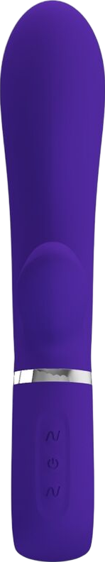 Rabbit δονητής από σιλικόνη σε μοβ χρώμα, μήκους 20,5 εκ. και μέγιστης διαμέτρου 4 εκ.