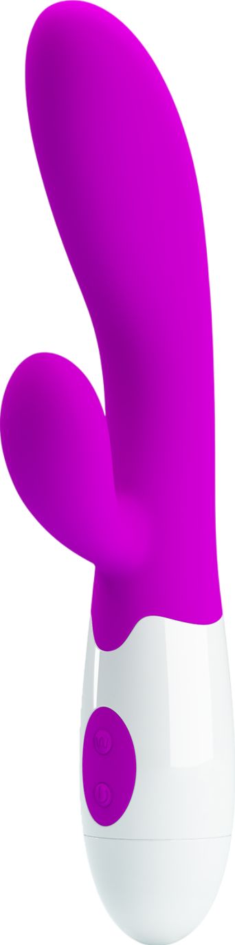 Rabbit δονητής από σιλικόνη σε μοβ χρώμα, μήκους 20 εκ. και μέγιστης διαμέτρου 3,3 εκ.