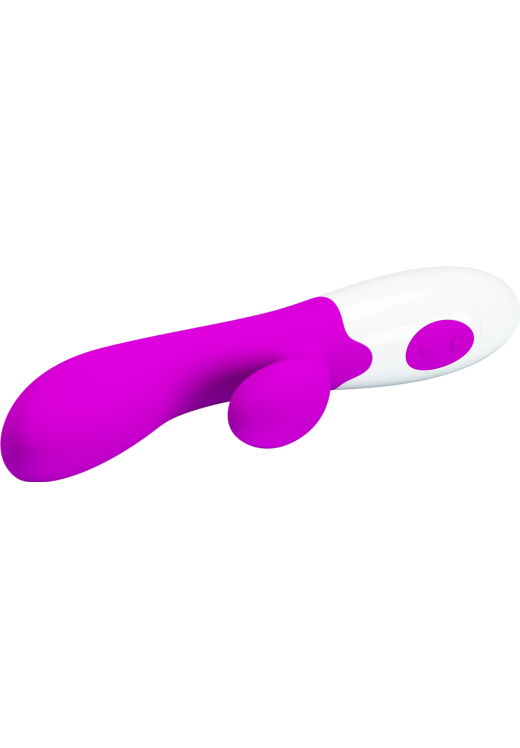 Rabbit δονητής από σιλικόνη σε μοβ χρώμα, μήκους 20 εκ. και μέγιστης διαμέτρου 3,3 εκ.