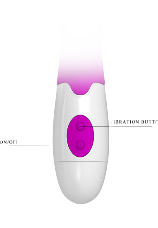 Rabbit δονητής από σιλικόνη σε μοβ χρώμα, μήκους 20 εκ. και μέγιστης διαμέτρου 3 εκ.