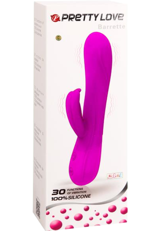 Rabbit δονητής από σιλικόνη σε μοβ χρώμα, μήκους 21 εκ. και μέγιστης διαμέτρου 3,8 εκ.