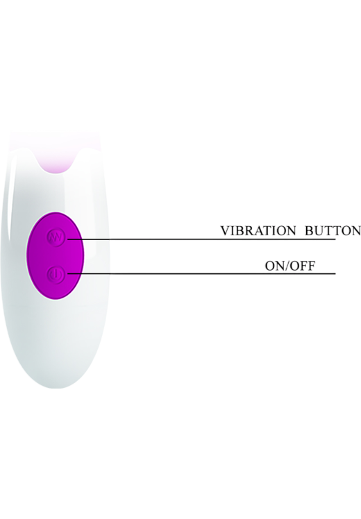 Rabbit δονητής από σιλικόνη σε μοβ χρώμα, μήκους 20 εκ. και μέγιστης διαμέτρου 3,4 εκ.
