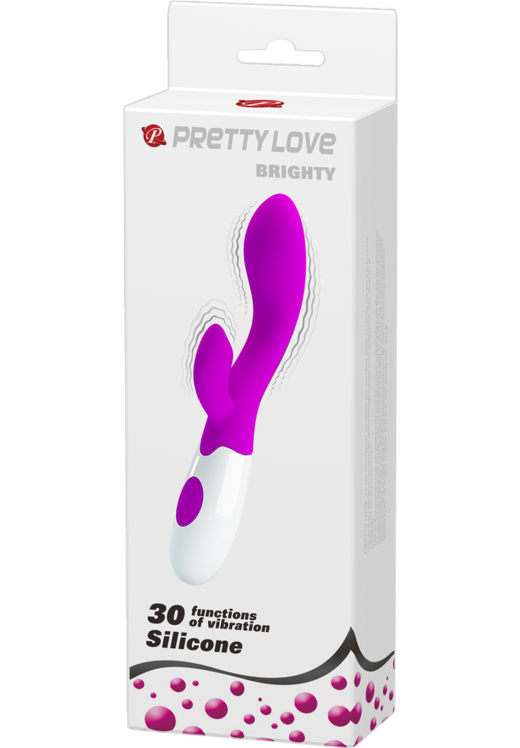 Rabbit δονητής από σιλικόνη σε μοβ χρώμα, μήκους 20 εκ. και μέγιστης διαμέτρου 3,4 εκ.