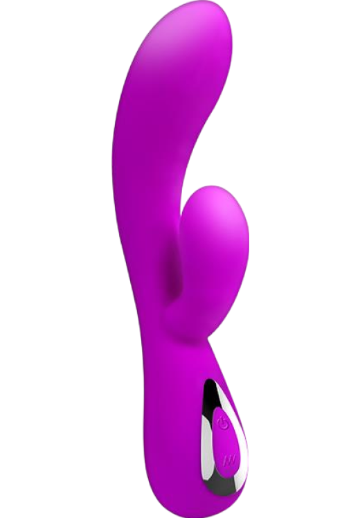 Rabbit δονητής από σιλικόνη σε μοβ χρώμα, μήκους 19 εκ. και μέγιστης διαμέτρου 3,5 εκ.