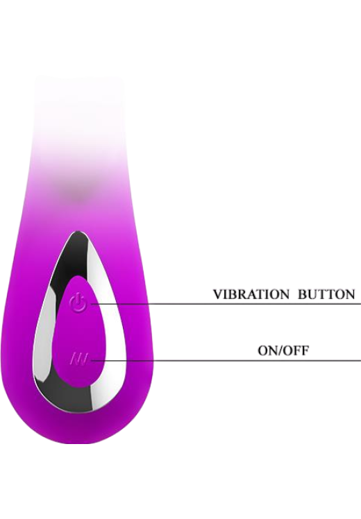 Rabbit δονητής από σιλικόνη σε μοβ χρώμα, μήκους 19 εκ. και μέγιστης διαμέτρου 3,5 εκ.