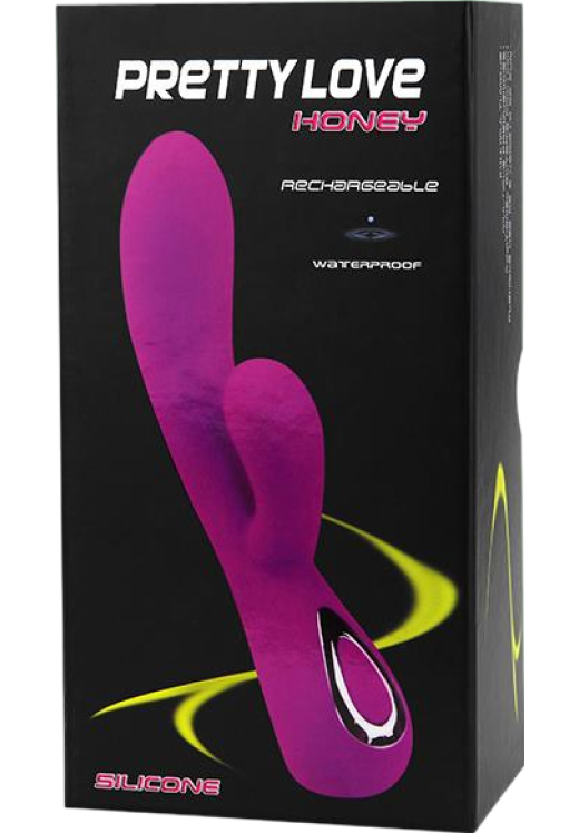 Rabbit δονητής από σιλικόνη σε μοβ χρώμα, μήκους 19 εκ. και μέγιστης διαμέτρου 3,5 εκ.