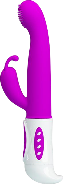 Rabbit δονητής από σιλικόνη σε μοβ χρώμα, μήκους 23 εκ. και μέγιστης διαμέτρου 3 εκ.