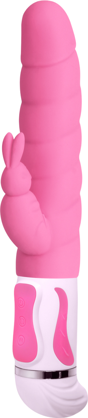 Rabbit δονητής από σιλικόνη σε ροζ χρώμα, μήκους 27 εκ. και μέγιστης διαμέτρου 4 εκ.