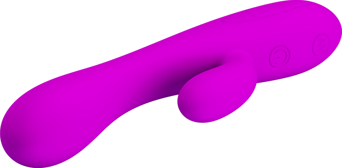 Rabbit δονητής από σιλικόνη σε μοβ χρώμα, μήκους 17 εκ. και μέγιστης διαμέτρου 3 εκ.