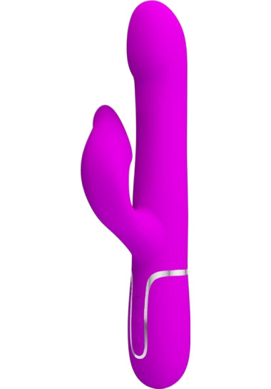 Rabbit Pretty Love Vibrator Pearls 22,7 cm Rabbit δονητής από σιλικόνη σε μοβ χρώμα, μήκους 22,7 εκ. και μέγιστης διαμέτρου 3,4 εκ.