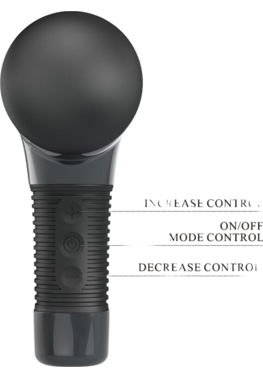 Δονητής μασάζ από σιλικόνη σε μαύρο χρώμα, μήκους 19,9 εκ. και μέγιστης διαμέτρου 3,5 εκ.