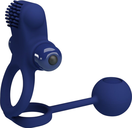 Δονούμενο δαχτυλίδι από σιλικόνη σε μπλέ χρώμα, μήκους 20,3 εκ. και μέγιστης διαμέτρου 3 εκ.