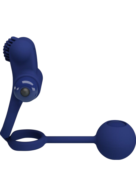 Δονούμενο δαχτυλίδι από σιλικόνη σε μπλέ χρώμα, μήκους 20,3 εκ. και μέγιστης διαμέτρου 3 εκ.