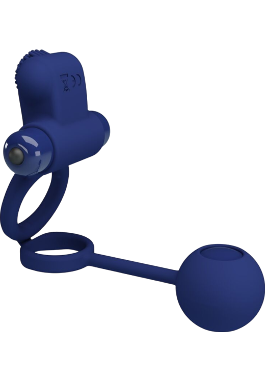 Δονούμενο δαχτυλίδι από σιλικόνη σε μπλέ χρώμα, μήκους 20,3 εκ. και μέγιστης διαμέτρου 3 εκ.