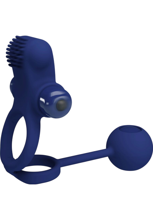 Δονούμενο δαχτυλίδι από σιλικόνη σε μπλέ χρώμα, μήκους 20,3 εκ. και μέγιστης διαμέτρου 3 εκ.