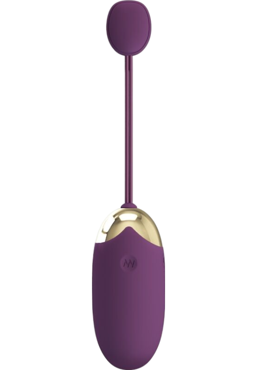 Τηλεχειριζόμενο αυγό από σιλικόνη σε μοβ χρώμα, μήκους 7,2 εκ. και μέγιστης διαμέτρου 3,3 εκ.