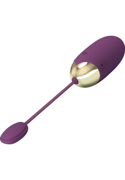 Τηλεχειριζόμενο αυγό από σιλικόνη σε μοβ χρώμα, μήκους 7,2 εκ. και μέγιστης διαμέτρου 3,3 εκ.