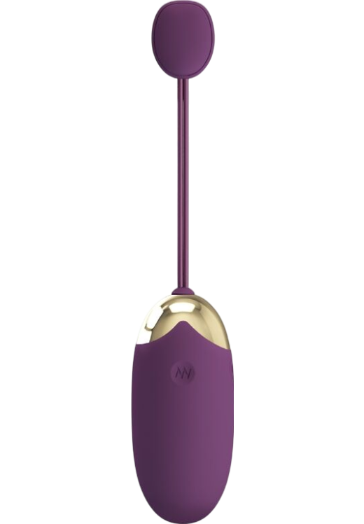 Τηλεχειριζόμενο αυγό από σιλικόνη σε μοβ χρώμα, μήκους 7,2 εκ. και μέγιστης διαμέτρου 3,3 εκ.