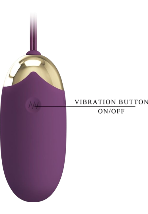 Τηλεχειριζόμενο αυγό από σιλικόνη σε μοβ χρώμα, μήκους 7,2 εκ. και μέγιστης διαμέτρου 3,3 εκ.