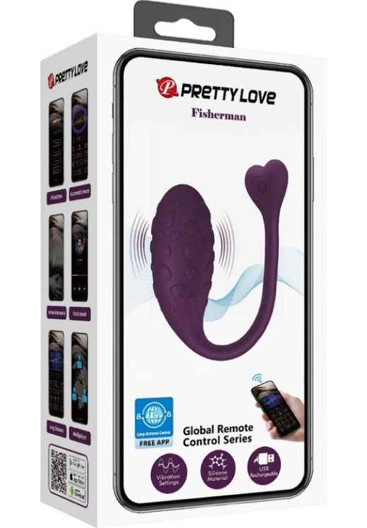 Τηλεχειριζόμενο αυγό από σιλικόνη σε λιλά χρώμα, μήκους 18,9 εκ. και μέγιστης διαμέτρου 3,2 εκ.