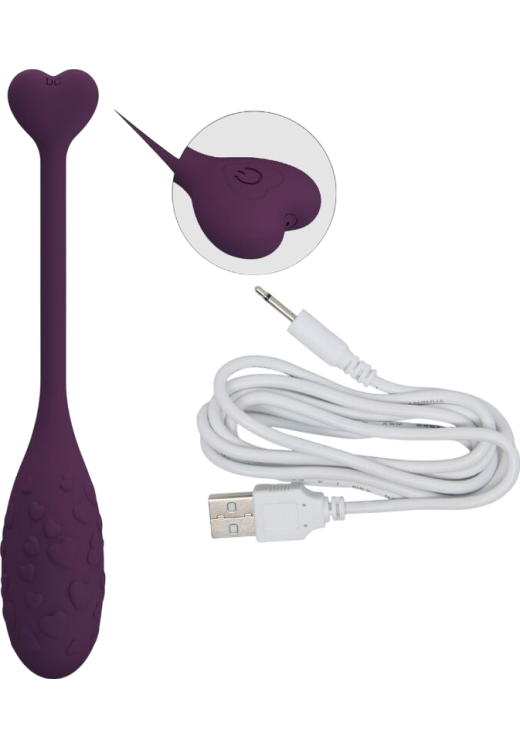 Τηλεχειριζόμενο αυγό από σιλικόνη σε λιλά χρώμα, μήκους 18,9 εκ. και μέγιστης διαμέτρου 3,2 εκ.