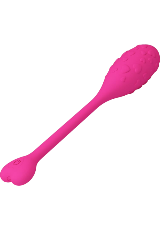 Τηλεχειριζόμενο αυγό από σιλικόνη σε ροζ χρώμα, μήκους 18,9 εκ. και μέγιστης διαμέτρου 3,2 εκ.