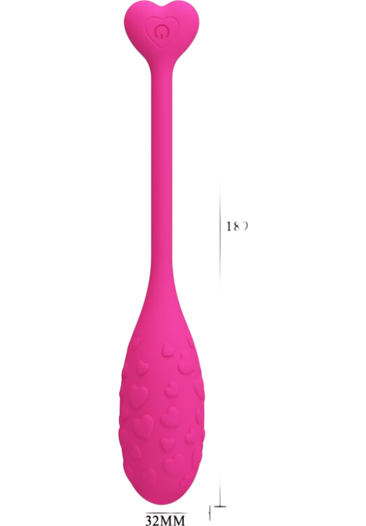 Τηλεχειριζόμενο αυγό από σιλικόνη σε ροζ χρώμα, μήκους 18,9 εκ. και μέγιστης διαμέτρου 3,2 εκ.