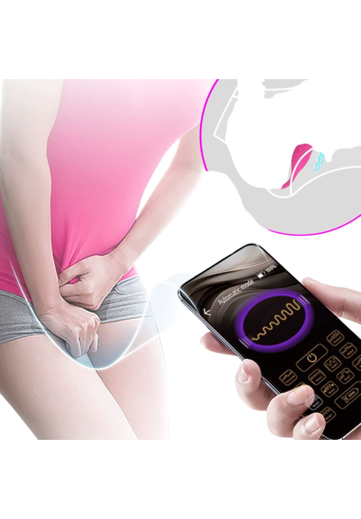 Τηλεχειριζόμενο αυγό από σιλικόνη σε ροζ χρώμα, μήκους 18,9 εκ. και μέγιστης διαμέτρου 3,2 εκ.