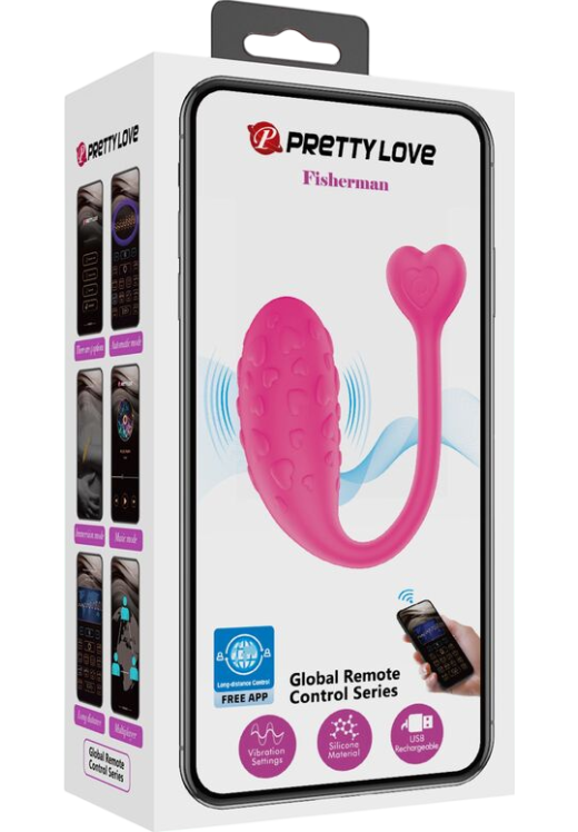 Τηλεχειριζόμενο αυγό από σιλικόνη σε ροζ χρώμα, μήκους 18,9 εκ. και μέγιστης διαμέτρου 3,2 εκ.