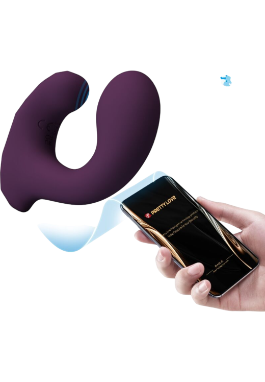 Δονητής σημείου g από σιλικόνη σε μοβ χρώμα, μήκους 9 εκ. και μέγιστης διαμέτρου 2,9 εκ.