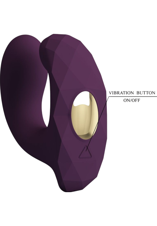 Δονητής σημείου g από σιλικόνη σε μοβ χρώμα, μήκους 9 εκ. και μέγιστης διαμέτρου 2,9 εκ.