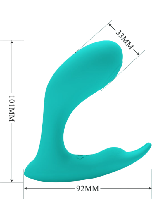 Δονητής σημείου g από σιλικόνη σε μπλέ χρώμα, μήκους 10 εκ. και μέγιστης διαμέτρου 3,3 εκ.