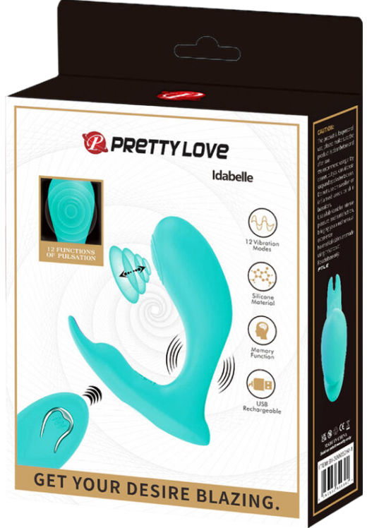 Δονητής σημείου g από σιλικόνη σε μπλέ χρώμα, μήκους 10 εκ. και μέγιστης διαμέτρου 3,3 εκ.