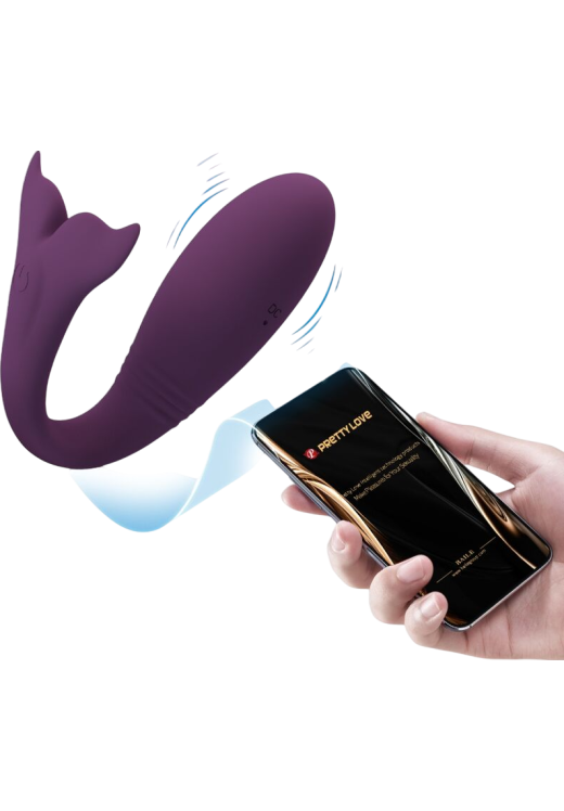 Τηλεχειριζόμενο αυγό από σιλικόνη σε μοβ χρώμα, μήκους 10 εκ. και μέγιστης διαμέτρου 3,2 εκ.