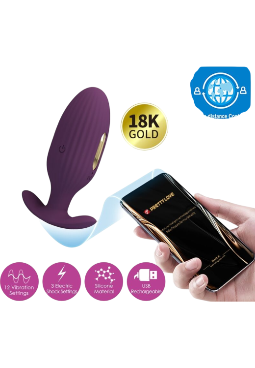 Δονούμενη σφήνα από σιλικόνη σε μοβ χρώμα, μήκους 9,2 εκ. και μέγιστης διαμέτρου 5,8 εκ.