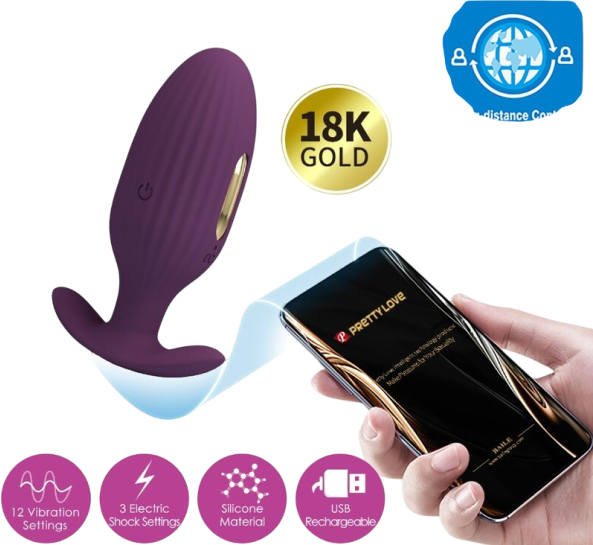 Δονούμενη σφήνα από σιλικόνη σε μοβ χρώμα, μήκους 9,2 εκ. και μέγιστης διαμέτρου 5,8 εκ.