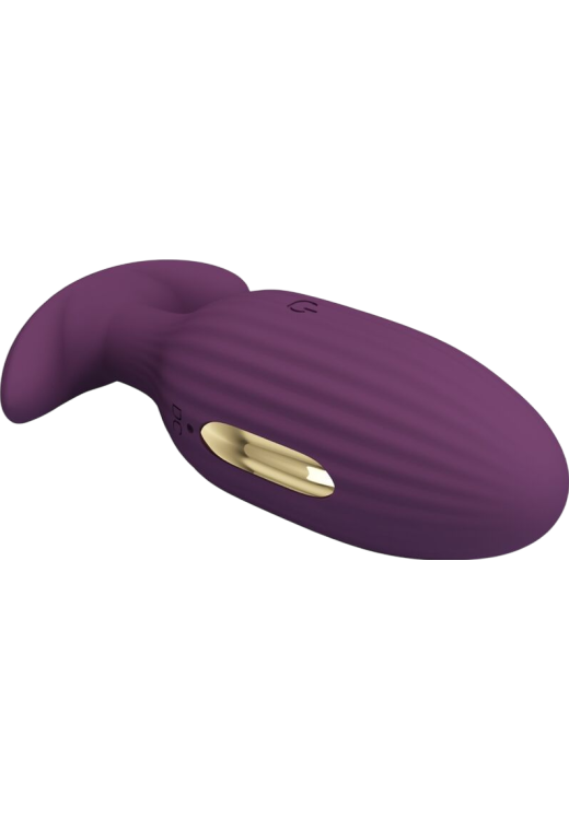 Δονούμενη σφήνα από σιλικόνη σε μοβ χρώμα, μήκους 9,2 εκ. και μέγιστης διαμέτρου 5,8 εκ.