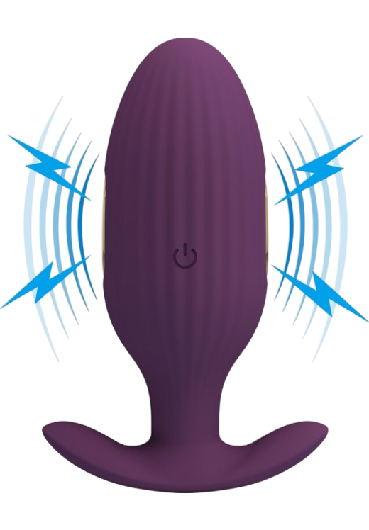 Δονούμενη σφήνα από σιλικόνη σε μοβ χρώμα, μήκους 9,2 εκ. και μέγιστης διαμέτρου 5,8 εκ.