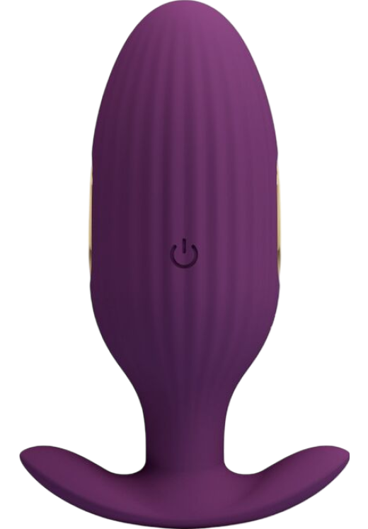 Δονούμενη σφήνα από σιλικόνη σε μοβ χρώμα, μήκους 9,2 εκ. και μέγιστης διαμέτρου 5,8 εκ.