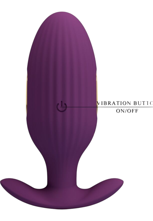 Δονούμενη σφήνα από σιλικόνη σε μοβ χρώμα, μήκους 9,2 εκ. και μέγιστης διαμέτρου 5,8 εκ.