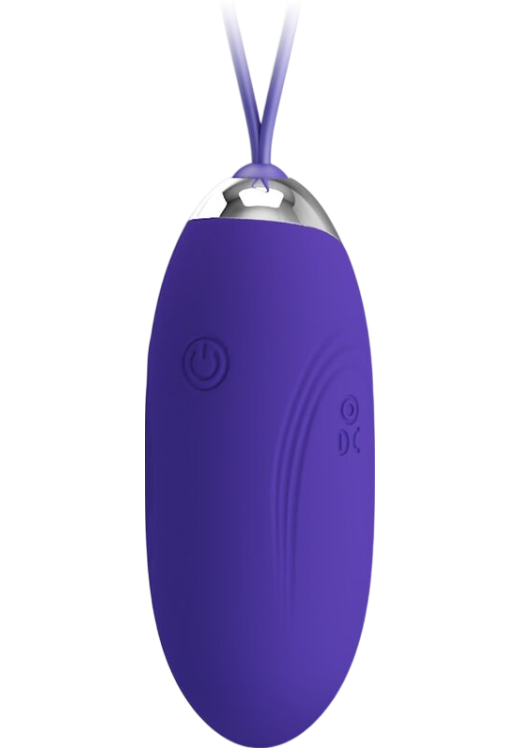 Τηλεχειριζόμενο αυγό από σιλικόνη σε μοβ χρώμα, μήκους 7 εκ. και μέγιστης διαμέτρου 2,8 εκ. με τηλεχειριζόμενο χειρισμό