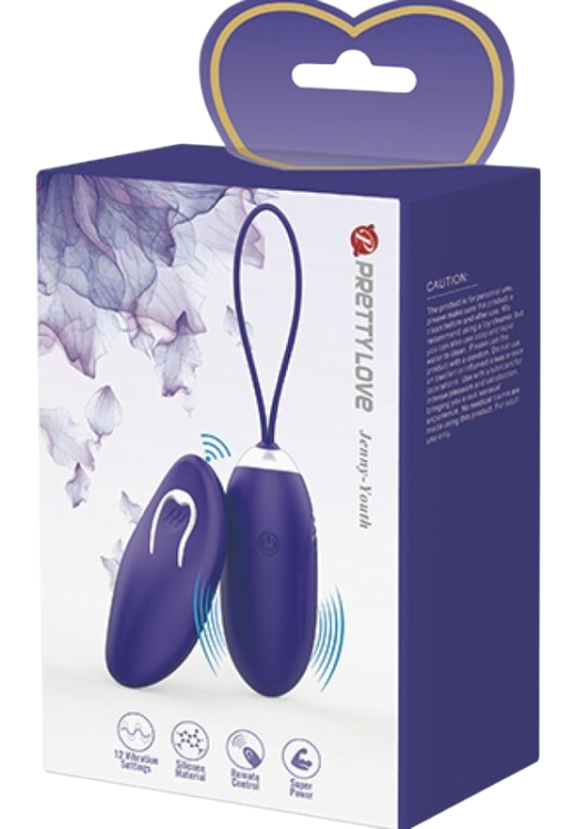 Τηλεχειριζόμενο αυγό από σιλικόνη σε μοβ χρώμα, μήκους 7 εκ. και μέγιστης διαμέτρου 2,8 εκ. με τηλεχειριζόμενο χειρισμό