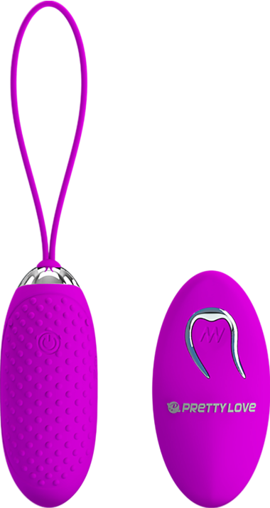 Τηλεχειριζόμενο αυγό από σιλικόνη σε μοβ χρώμα, μήκους 14 εκ. και μέγιστης διαμέτρου 2,8 εκ. με τηλεχειριζόμενο χειρισμό