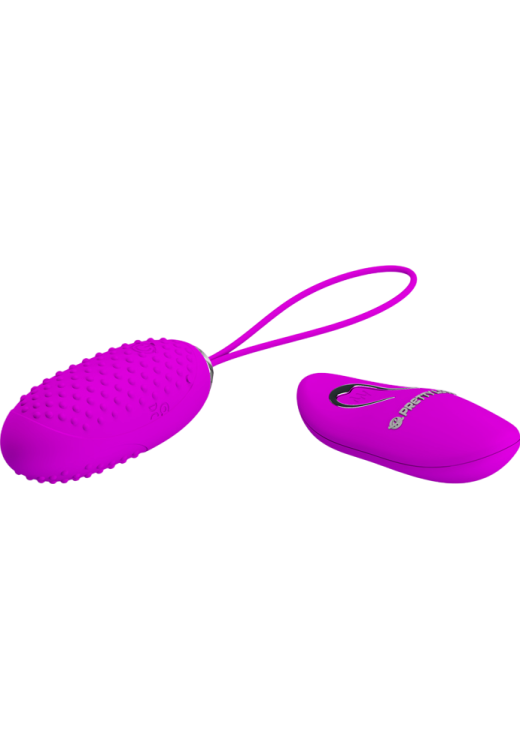 Τηλεχειριζόμενο αυγό από σιλικόνη σε μοβ χρώμα, μήκους 14 εκ. και μέγιστης διαμέτρου 2,8 εκ. με τηλεχειριζόμενο χειρισμό